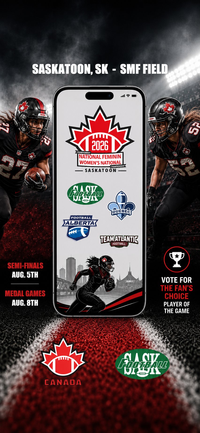 National Tackle Football Championship — Saskatoon, SK — August 5 & 8, 2026